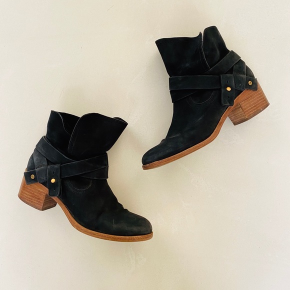 UGG Shoes - UGG Charcoal Suede Ankle Boots 7.5